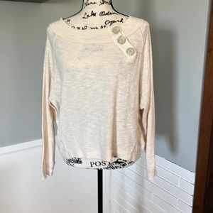 We the Free drop shoulder dolman sleeve button accent long sleeve top